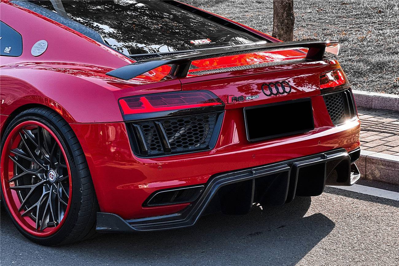 Carbonado 2016-2025 Audi R8 GEN2 Coupe ONLY GT Style Carbon Fiber Trunk Wing