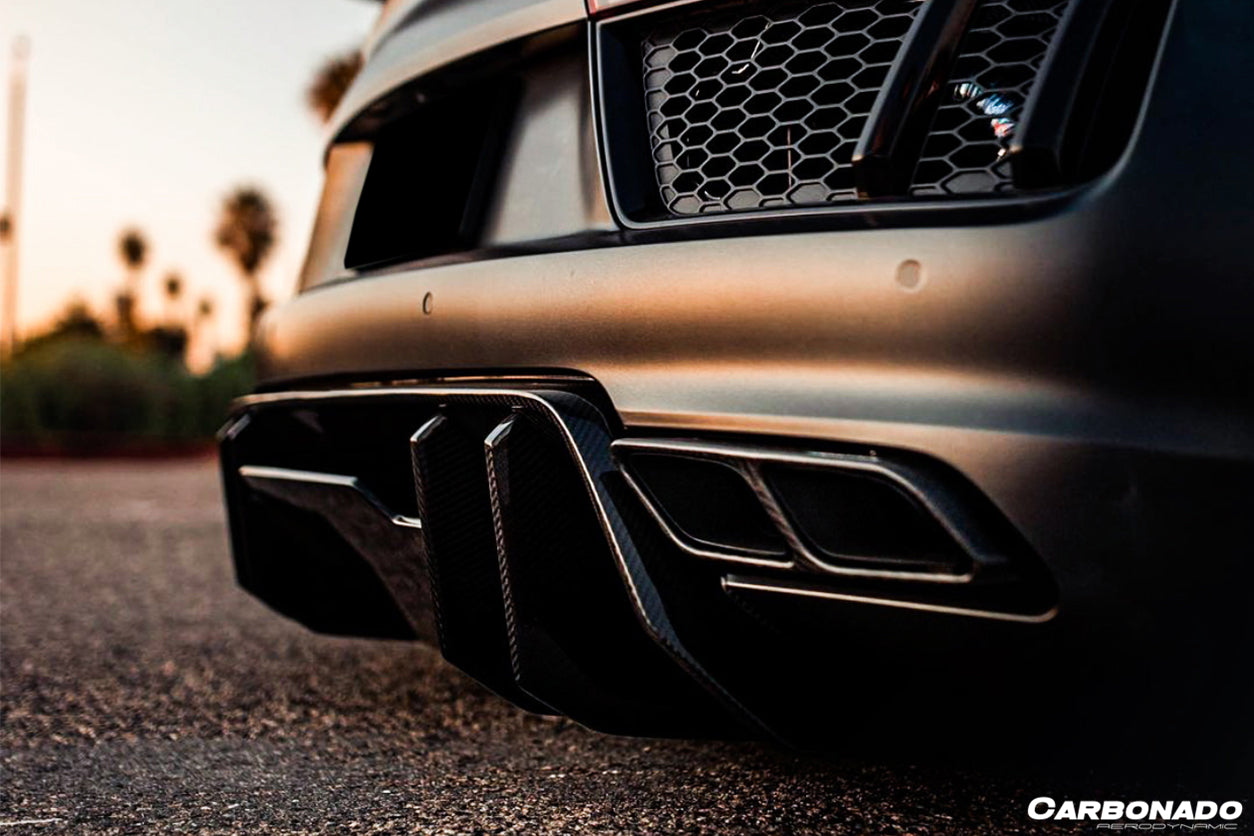 Carbonado 2016-2019 Audi R8 Coupe Spyder VRS Style Carbon Fiber Rear Diffuser