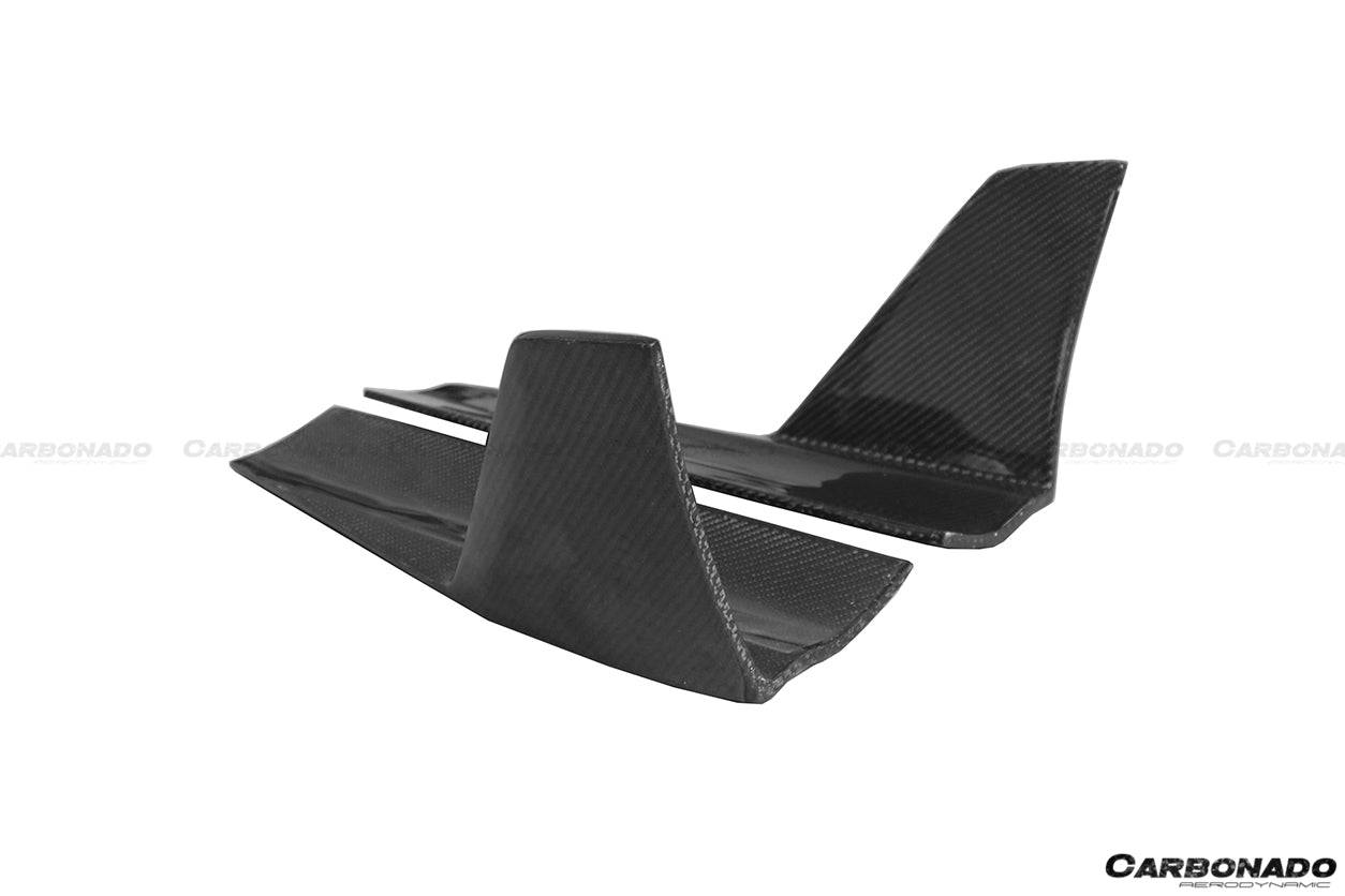Carbonado 2013-2020 Audi RS3 S3 A3 Sline Sedan BKSS Style Carbon Fiber Side Skirts Under Board with Winglets