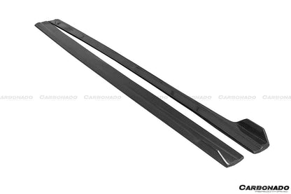 Carbonado 2013-2020 Audi RS3 S3 A3 Sline Sedan BKSS Style Carbon Fiber Side Skirts Under Board with Winglets