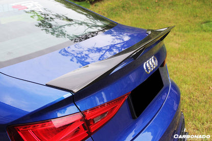 Alerón de maletero de fibra de carbono estilo RT para Audi S3 A3 RS3 8V Sedán Carbonado 2013-2020