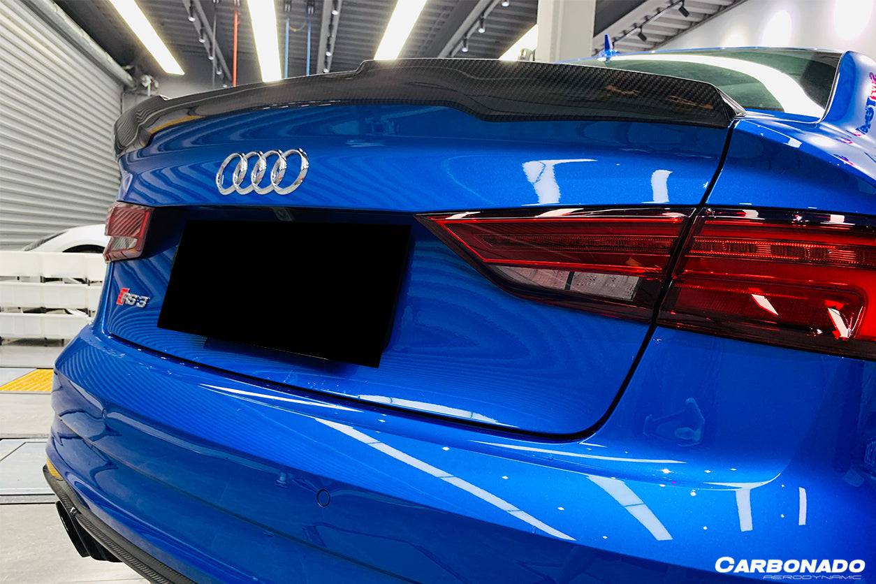 Carbonado 2013-2020 Audi S3  A3  RS3 8V Sedan RW Style Carbon Fiber Trunk Spoiler