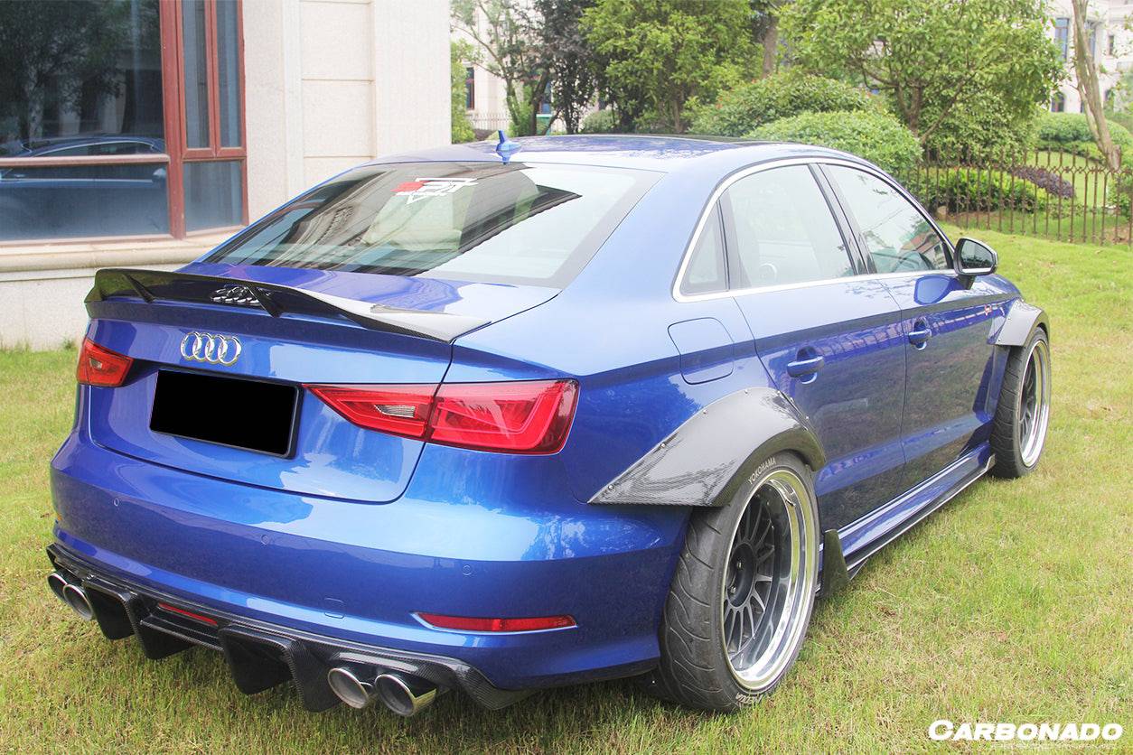 Alerón de maletero de fibra de carbono estilo RT para Audi S3 A3 RS3 8V Sedán Carbonado 2013-2020