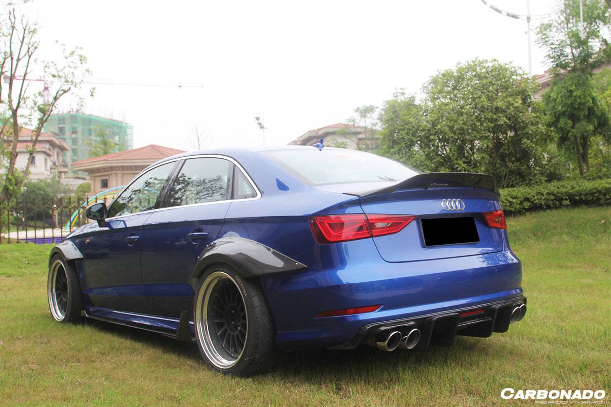 Alerón de maletero de fibra de carbono estilo RT para Audi S3 A3 RS3 8V Sedán Carbonado 2013-2020