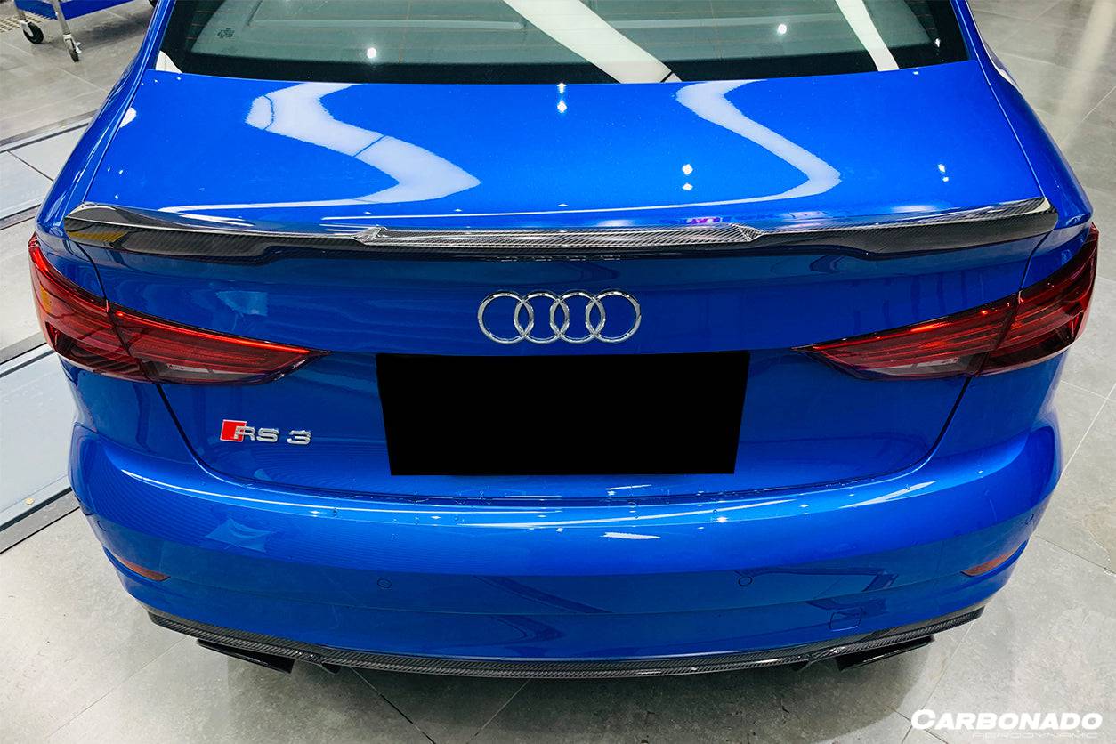 Carbonado 2013-2020 Audi S3  A3  RS3 8V Sedan RW Style Carbon Fiber Trunk Spoiler