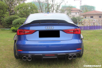 Alerón de maletero de fibra de carbono estilo RT para Audi S3 A3 RS3 8V Sedán Carbonado 2013-2020
