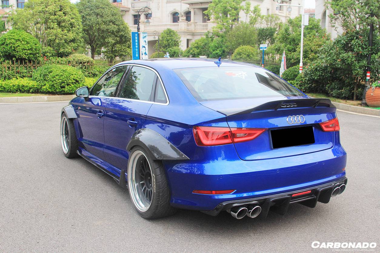 Alerón de maletero de fibra de carbono estilo RT para Audi S3 A3 RS3 8V Sedán Carbonado 2013-2020