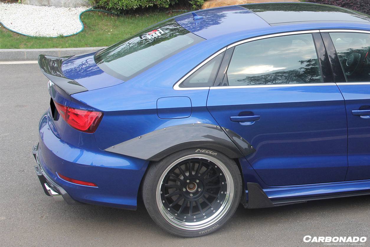 Alerón de maletero de fibra de carbono estilo RT para Audi S3 A3 RS3 8V Sedán Carbonado 2013-2020