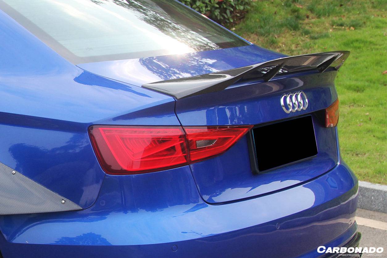 Alerón de maletero de fibra de carbono estilo RT para Audi S3 A3 RS3 8V Sedán Carbonado 2013-2020