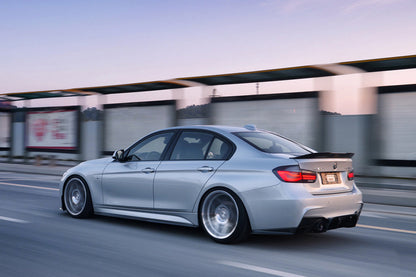 Carbonado 2011-2019 BMW 3 Series F30 F35 M-Tech GV Style Carbon Fiber Rear Lip with Caps