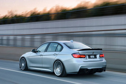 Carbonado 2011-2019 BMW 3 Series F30  F35 M-Tech GV Carbon Fiber Rear Lip with Diffuser   Caps