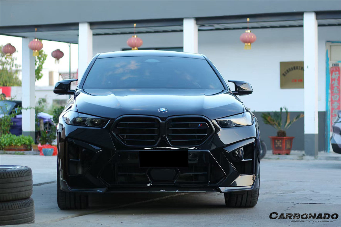 Carbonado AD Style Dry Carbon Fiber Front Bumper Air Inlet Vent Trims | 2024-2025 BMW X6M F96
