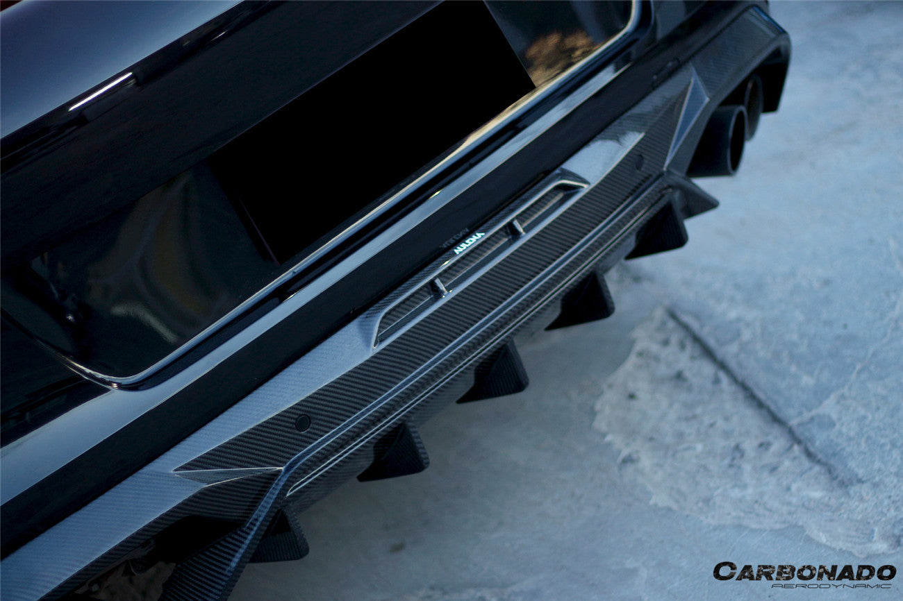 Labio difusor trasero de fibra de carbono seco estilo AD para BMW X6M F96 2020-2025 Carbonado