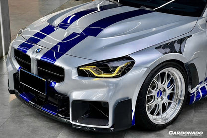 Carbonado 2021-2024 BMW M2 G87 OD-MP Style Dry Carbon FIber Front Bumper Air Inlet Trim