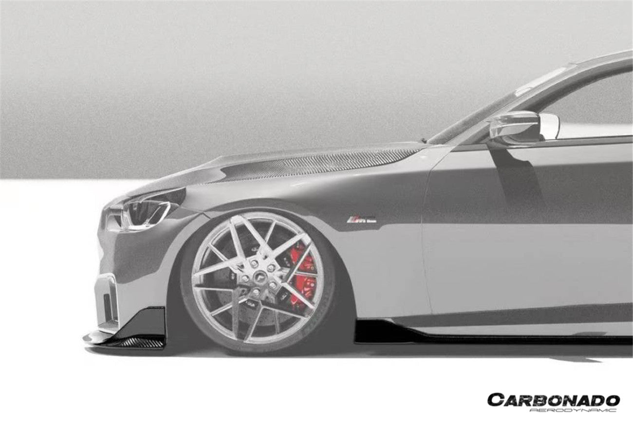 Carbonado 2021-2024 BMW M2 G87 OD Style Dry Carbon Fiber Front Lip