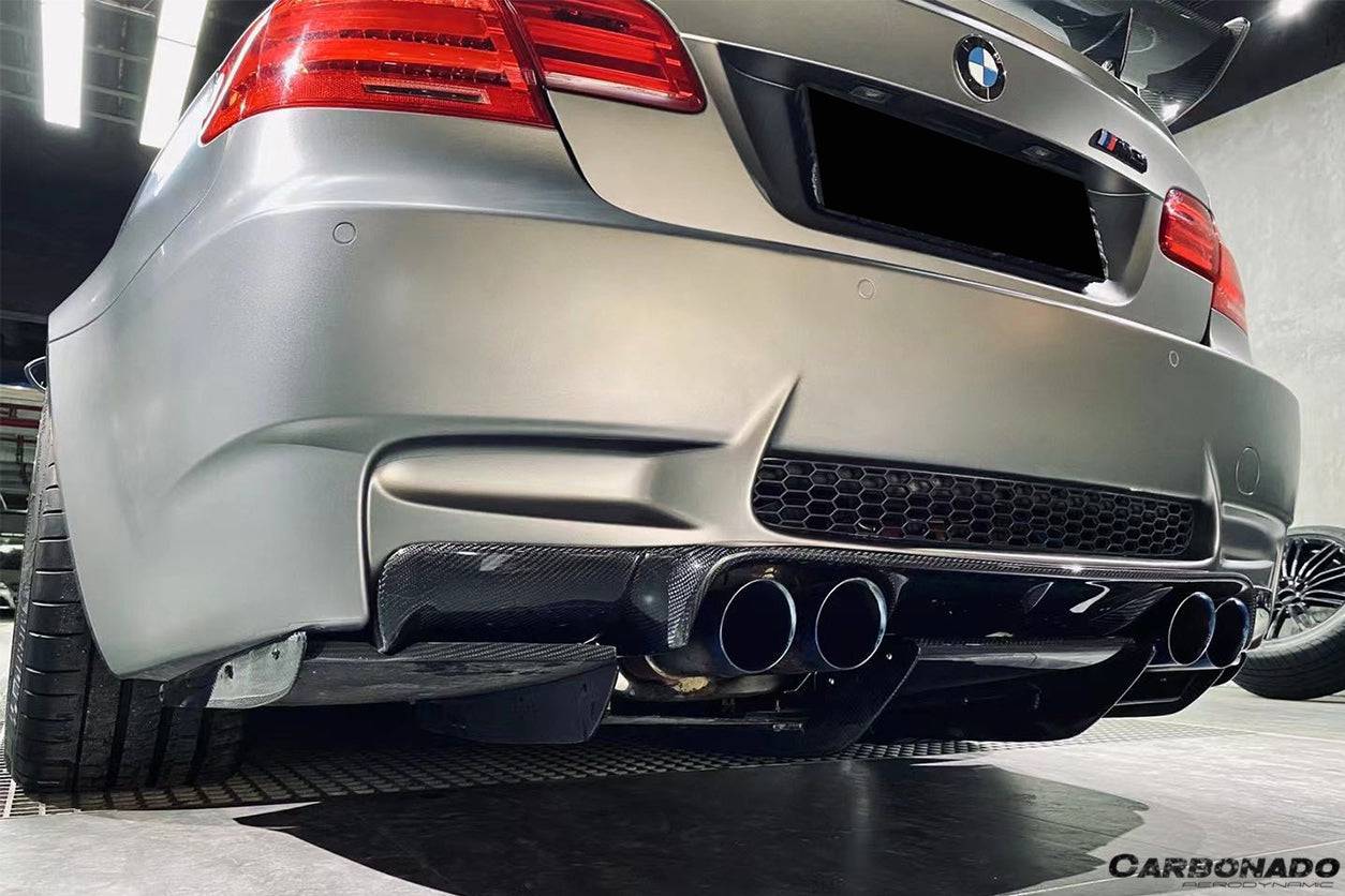 Difusor trasero de fibra de carbono estilo VA con borde para BMW M3 E92 E93 2008-2012 Carbonado