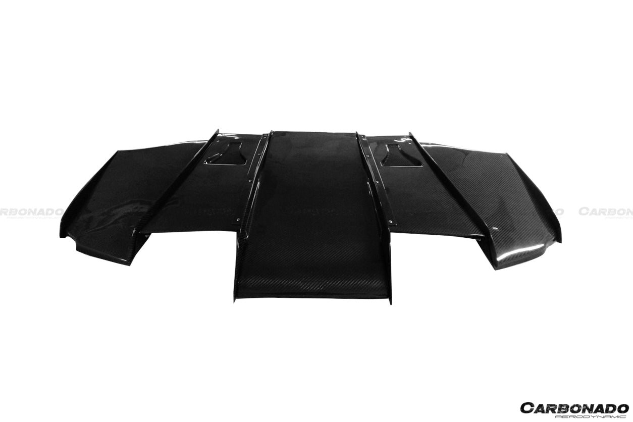 Difusor trasero de fibra de carbono estilo VA con borde para BMW M3 E92 E93 2008-2012 Carbonado