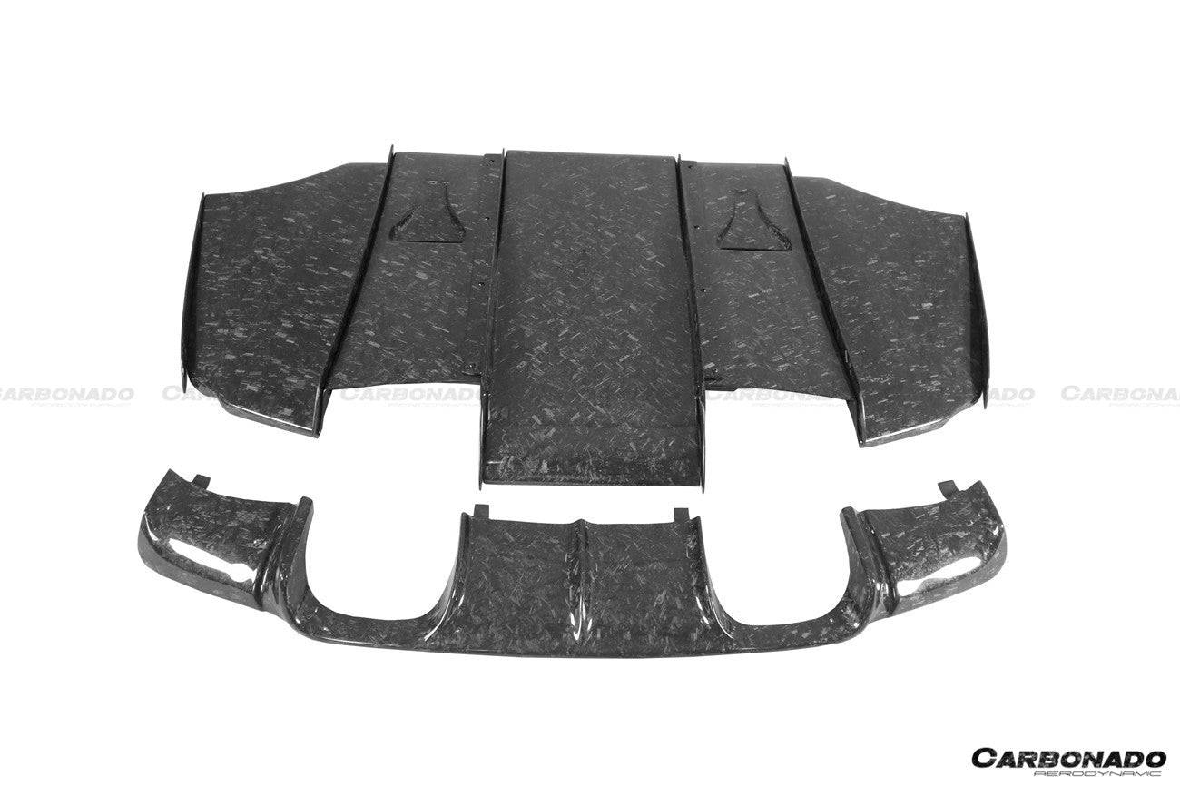 Difusor trasero de fibra de carbono estilo VA con borde para BMW M3 E92 E93 2008-2012 Carbonado