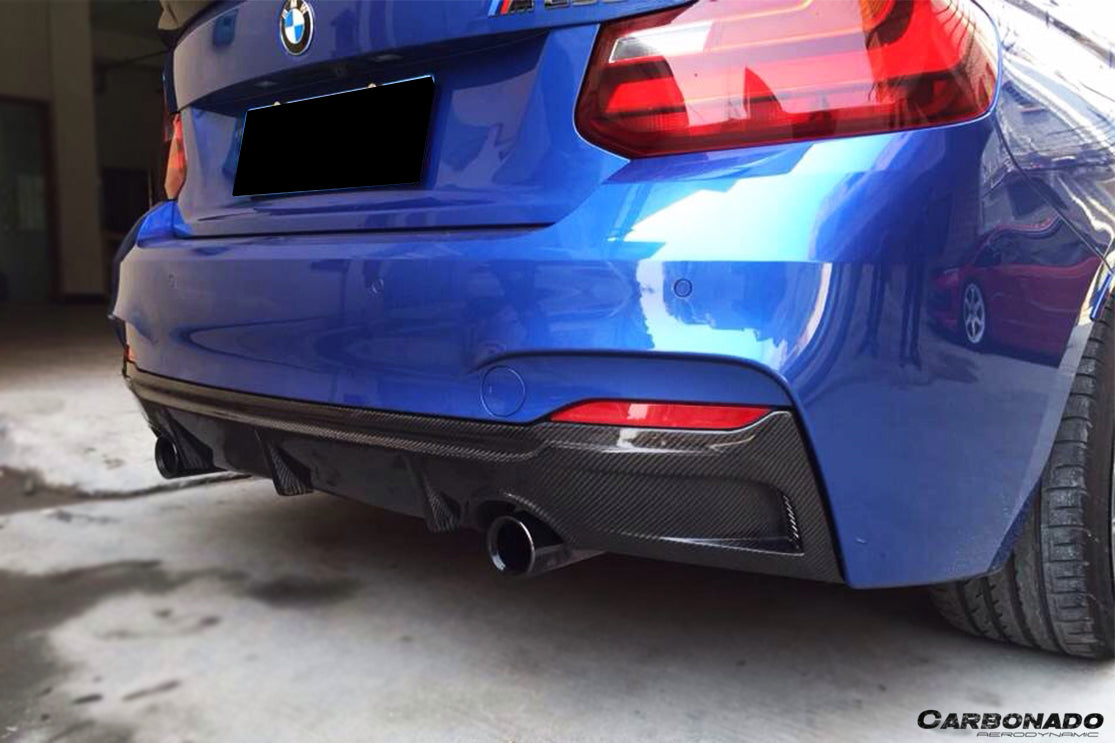 Labio difusor trasero estilo EXOT para BMW Serie 2 F22 y F23 Carbonado 2013-2016 (solo M-Tech)