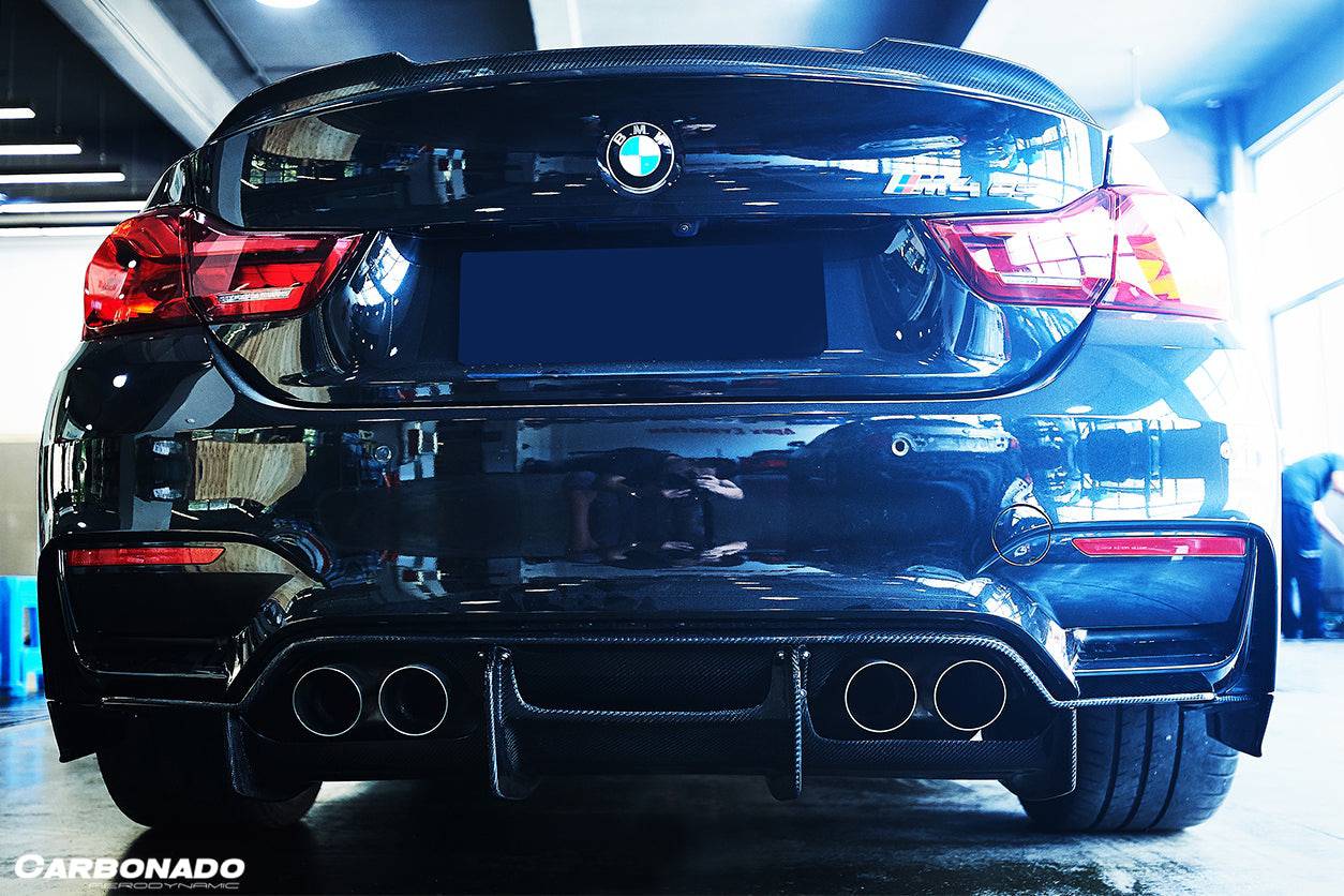 Carbonado 2014-2020 BMW M3 F80   M4 F82 SM Style Carbon Fiber Rear Diffuser and Lip