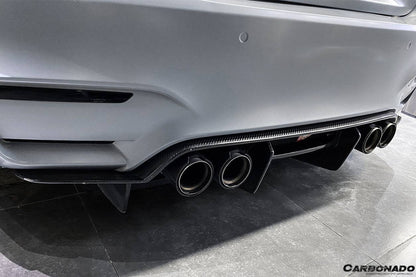 Carbonado 2014-2020 BMW M3 F80   M4 F82 SM Style Carbon Fiber Rear Diffuser and Lip