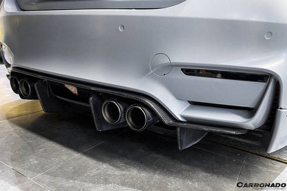 Carbonado 2014-2020 BMW M3 F80   M4 F82 SM Style Carbon Fiber Rear Diffuser and Lip