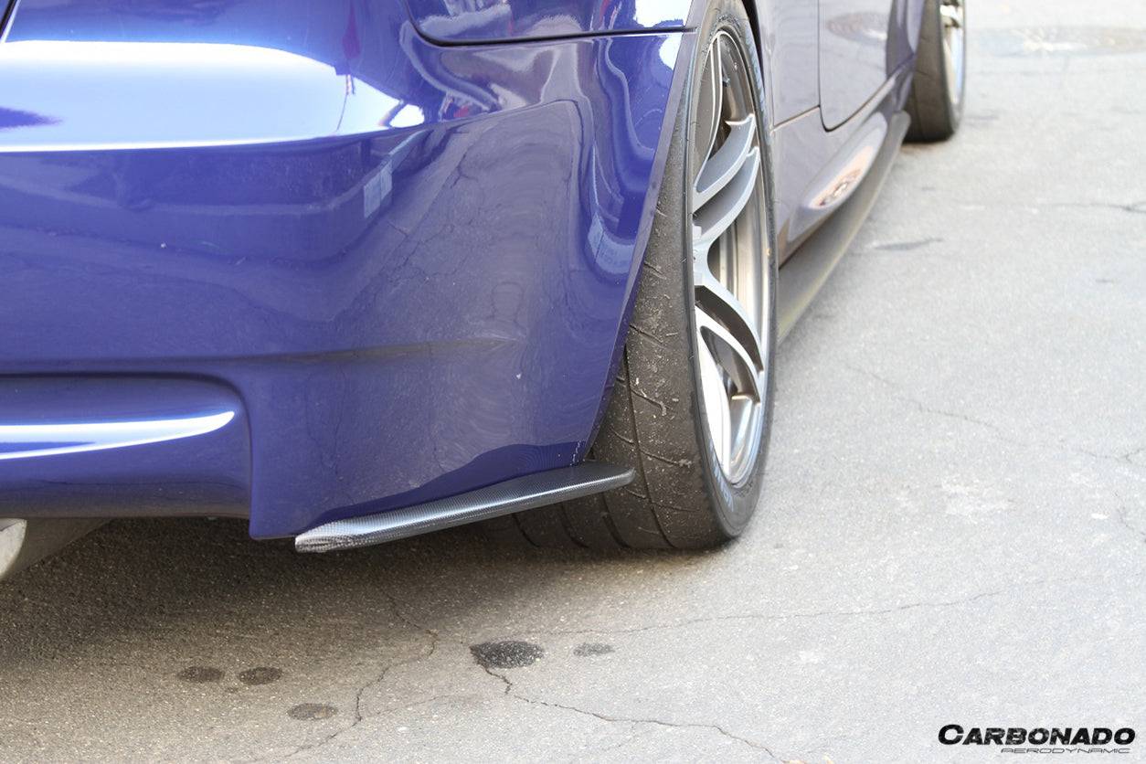 Carbonado 2008-2012 BMW M3 E90  E92  E93 ET Style Carbon Fiber Rear Bumper Splitter Caps