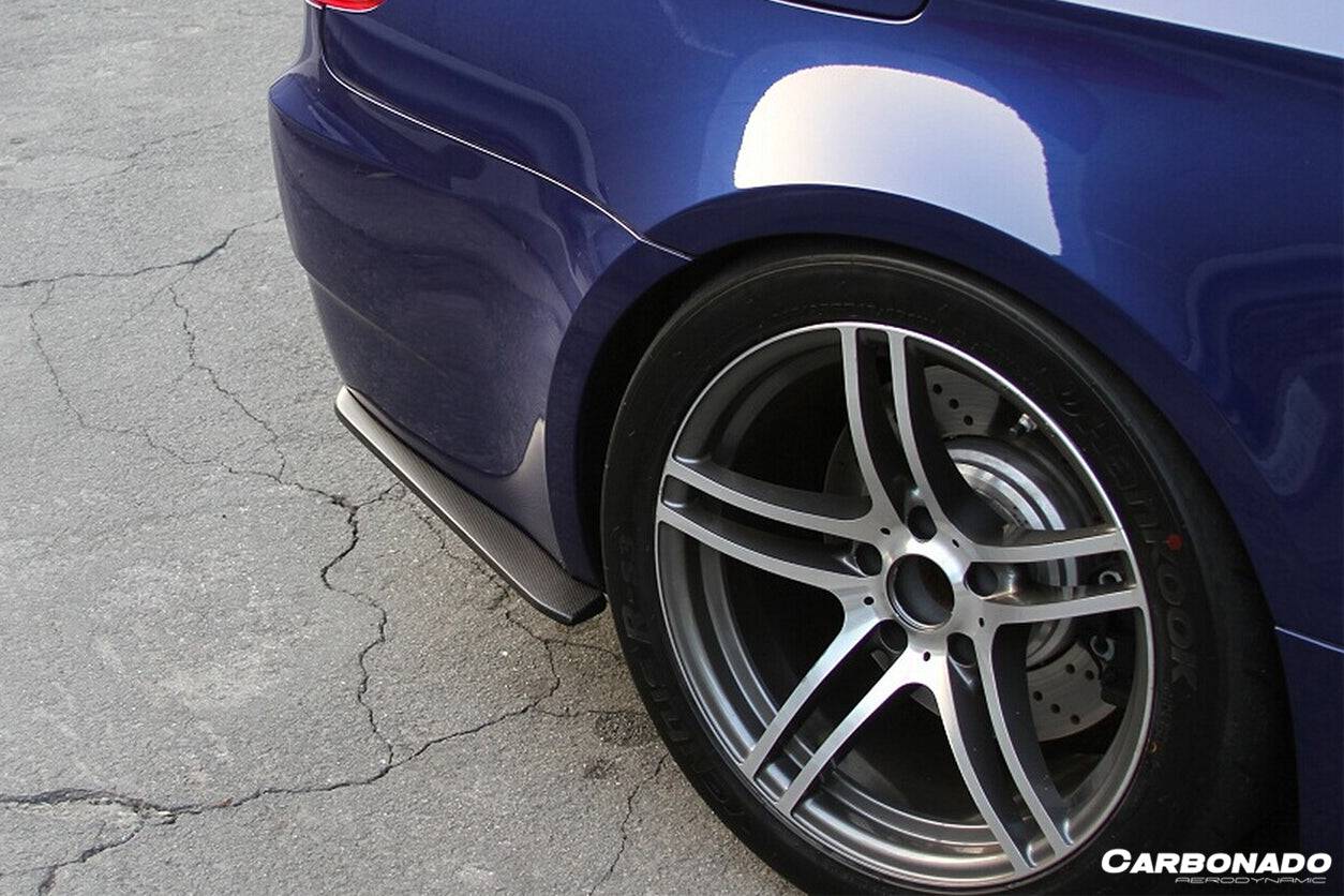 Carbonado 2008-2012 BMW M3 E90  E92  E93 ET Style Carbon Fiber Rear Bumper Splitter Caps