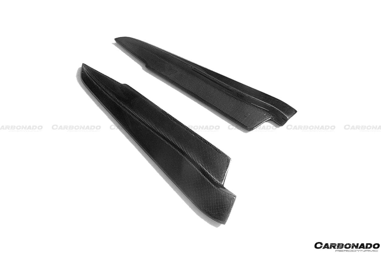Carbonado 2008-2012 BMW M3 E90  E92  E93 ET Style Carbon Fiber Rear Bumper Splitter Caps