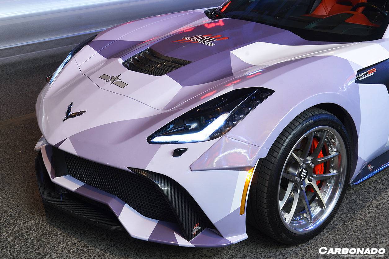 Carbonado 2013-2019 Corvette C7 Z51 OE Style Carbon Fiber Hood Vent