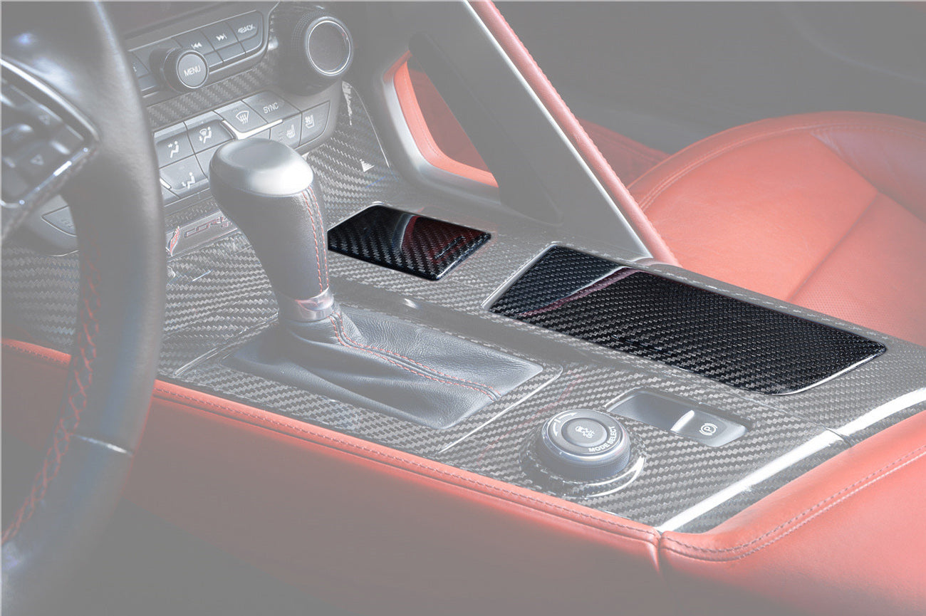 DarwinPRO 2013-2019 Corvette C7 Z06 Grandsport Dry Carbon Fiber Interior Cup Holder Cover Panel Trim