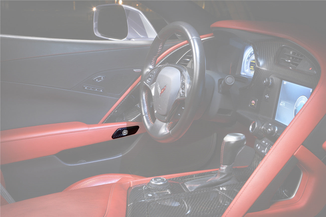 Embellecedores de fibra de carbono para manijas de puertas interiores DarwinPRO 2013-2019 Corvette C7 Z06 Grandsport