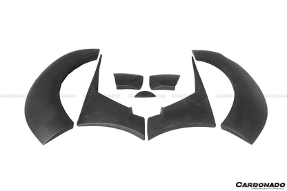 Carbonado 2013-2019 Corvette C7 PD Style Carrocería ancha con bengalas traseras y faldones laterales