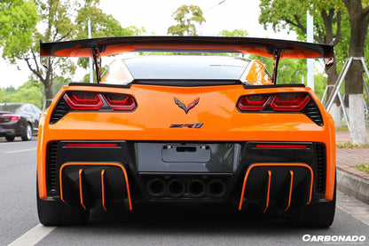 Carbonado 2013-2019 Corvette C7 Z51 Z06 Grandsport AR Style Carbon Fiber Trunk Spoiler