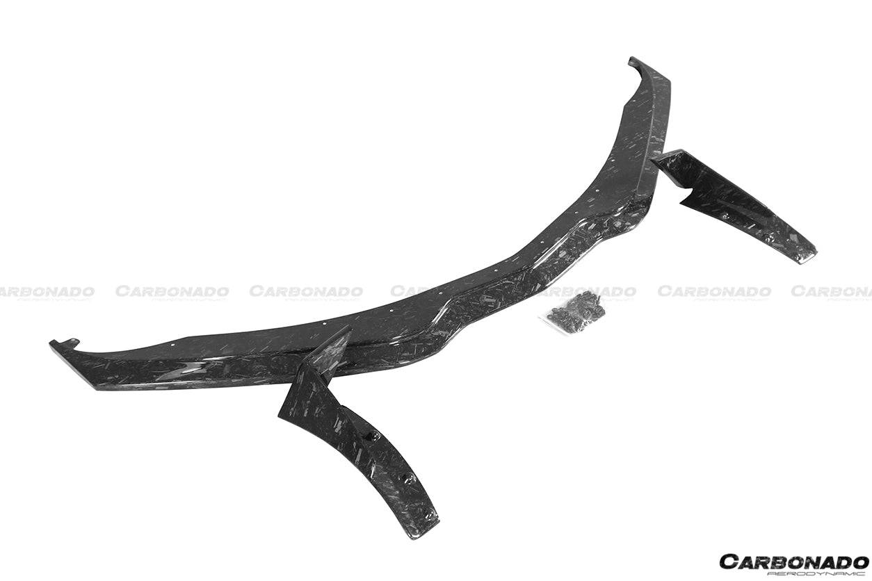 Carbonado 2013-2019 Corvette C7 Z51 Z06 Grandsport Carbon Fiber Front Lip with Caps