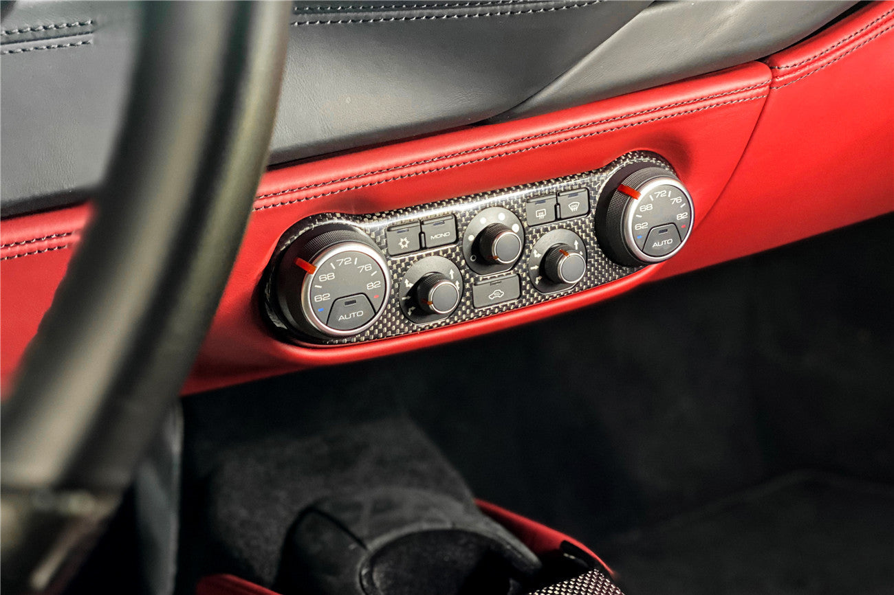 Carbonado 2015-2020 Ferrari 488 GTB Spider Dry Carbon Fiber AC Control Panel Cover