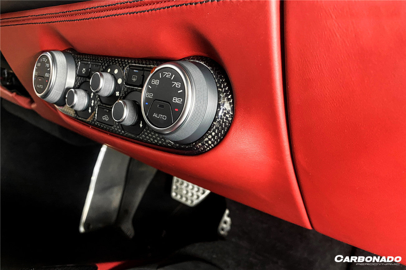 Carbonado 2015-2020 Ferrari 488 GTB Spider Dry Carbon Fiber AC Control Panel Cover