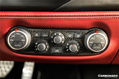 Carbonado 2015-2020 Ferrari 488 GTB Spider Dry Carbon Fiber AC Control Panel Cover