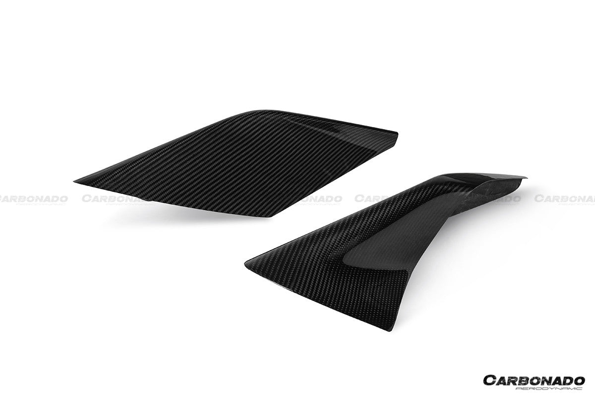 Carbonado OEM Style Dry Carbon Fiber Side Air Intake Fins Flaps Wings | 2019-2024 Ferrari F8