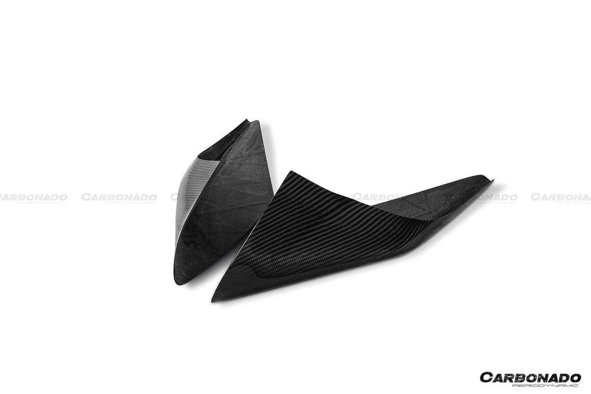 Carbonado OEM Style Dry Carbon Fiber Side Air Intake Fins Flaps Wings | 2019-2024 Ferrari F8