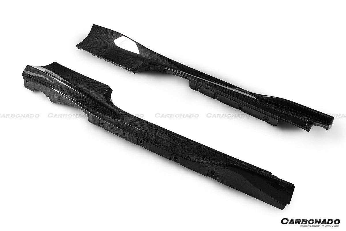 Carbonado OEM Style Dry Carbon Fiber Side Skirts | 2019-2024 Ferrari F8