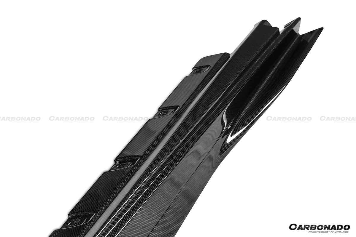 Carbonado OEM Style Dry Carbon Fiber Side Skirts | 2019-2024 Ferrari F8