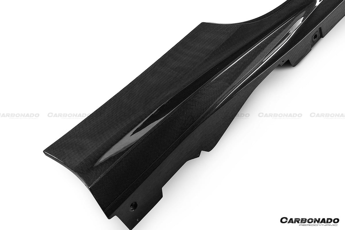 Carbonado OEM Style Dry Carbon Fiber Side Skirts | 2019-2024 Ferrari F8