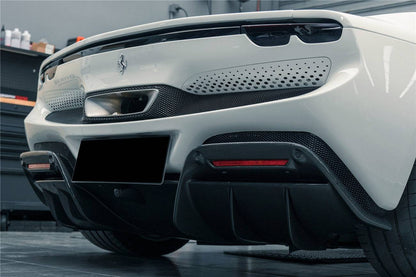 Carbonado 2022-UP Ferrari 296 GTB OE Style Carbon Fiber Rear Diffuser