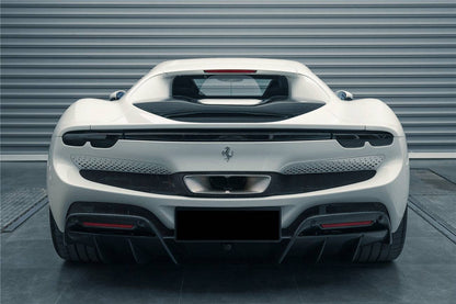 Carbonado 2022-UP Ferrari 296 GTB OE Style Carbon Fiber Rear Bumper With Diffuser