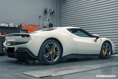Carbonado 2022-UP Ferrari 296 GTB OE Style Carbon Fiber Rear Bumper With Diffuser