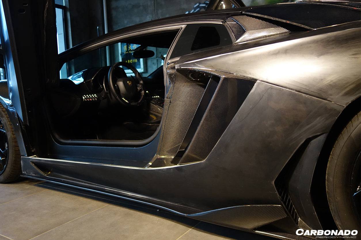 Entradas de aire de motor de fibra de carbono estilo OEM Lamborghini Aventador LP700 Coupé Carbonado 2011-2016