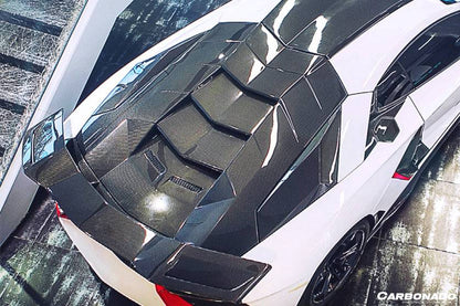 Carbonado 2011-2016 Lamborghini Aventador LP700 Coupe BKSS Style Carbon Fiber Engine Trunk