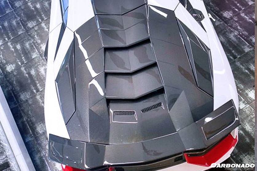 Carbonado 2011-2016 Lamborghini Aventador LP700 Coupe BKSS Style Carbon Fiber Engine Trunk
