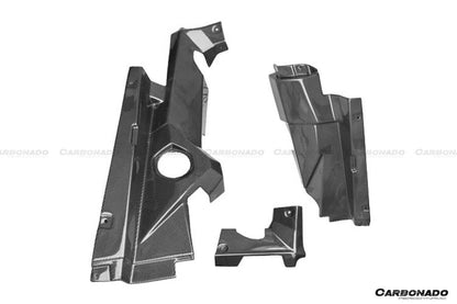Carbonado 2011-2016 Lamborghini Aventador LP700 Coupe Carbon Fiber Engine Bay side Panels Land R Covers Replacement